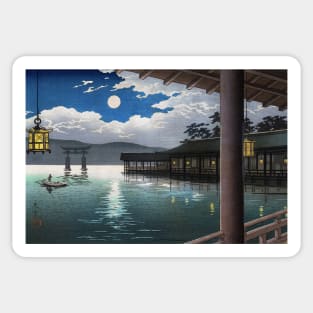 Summer Moon at Miyajima by Tsuchiya Koitsu Sticker